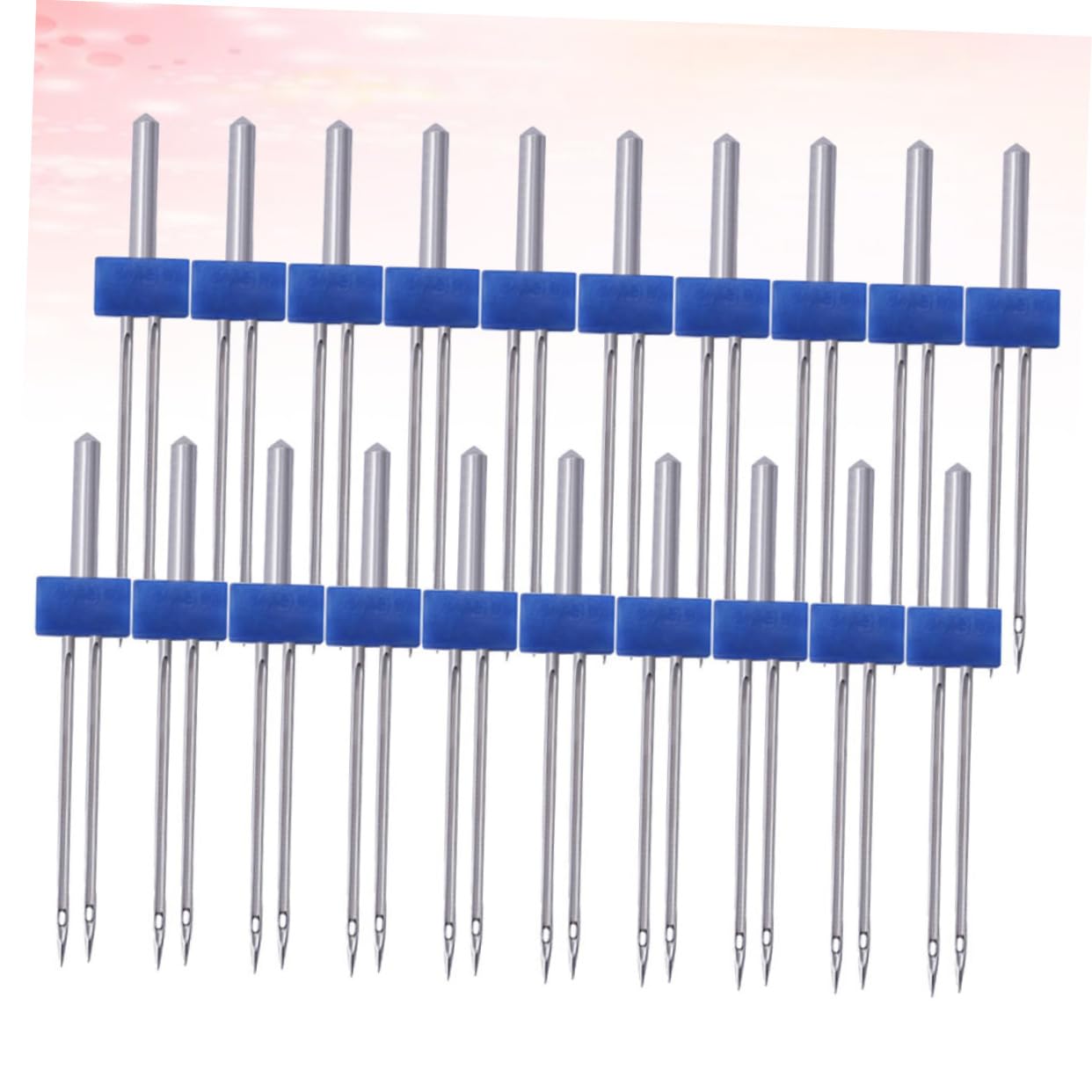Zwillingsnadel für Nähmaschine 3mm Blau Metall 100 Stück C01-005-00171 | Doppelnadel, 1 Beutel, für Haushaltsnähmaschinen, Elektrische Multifunktions Ausführung