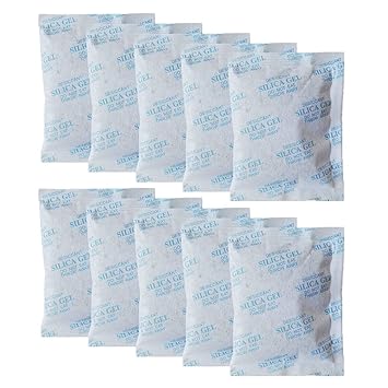 100PCS 50g Silica Gel Desiccant Moisture Absorber Dry Damp- Proof Corrosion Prevention