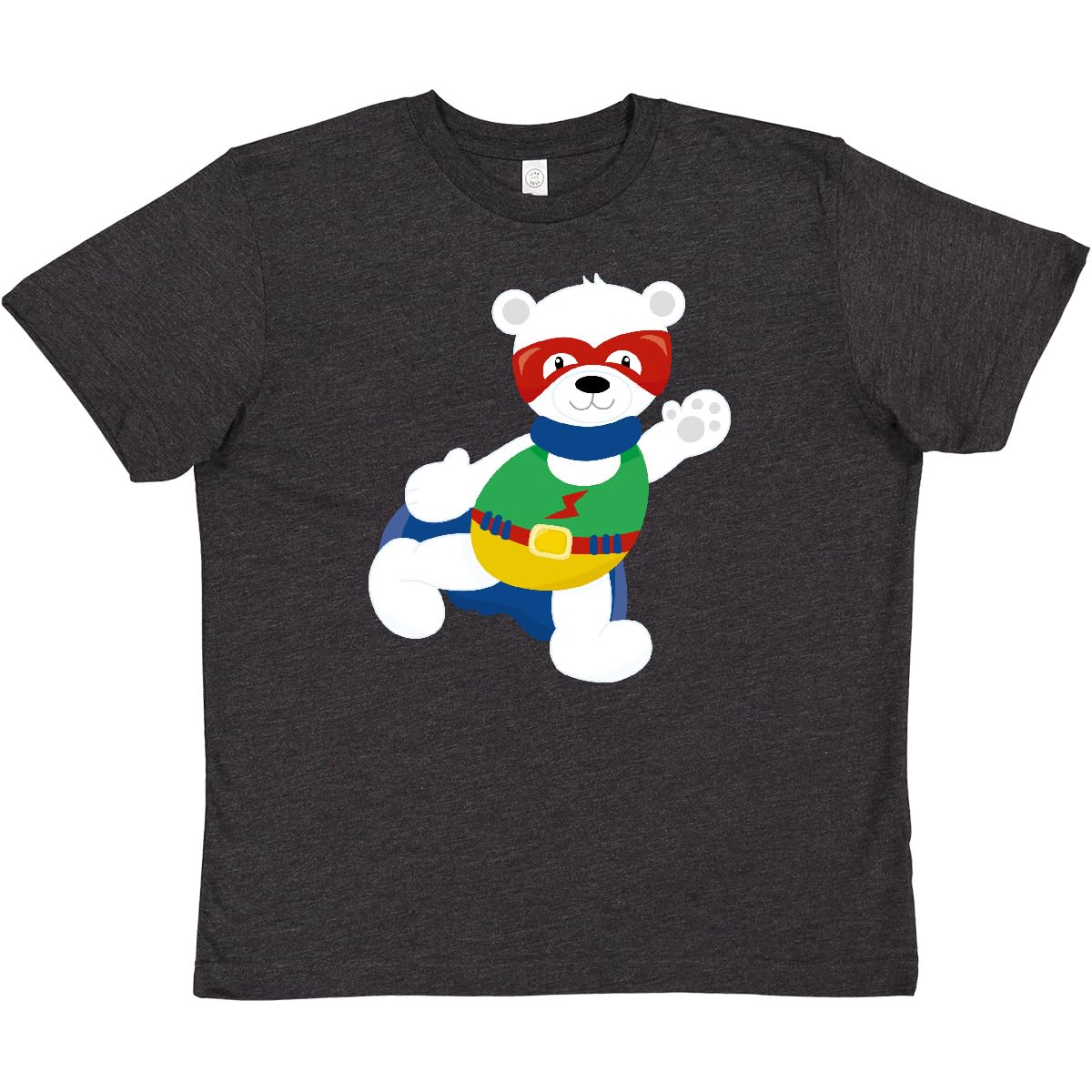 inktastic Superhero Bear, Polar Bear, Mask, Cape Youth T-Shirt