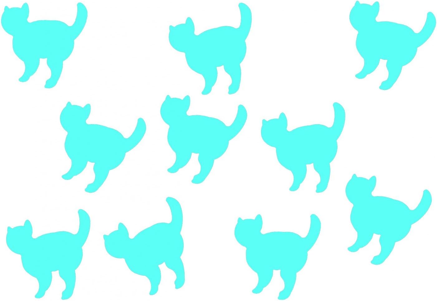 Miniblings 10X Patch Hotfix Iron On Motif 26mm Velvety Flock Film Cat Cats Kitten, Color:White