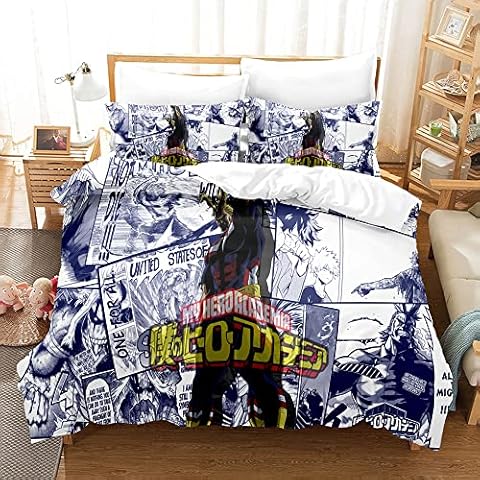 PTNQAZ My Hero Academia Bedding Set Cover