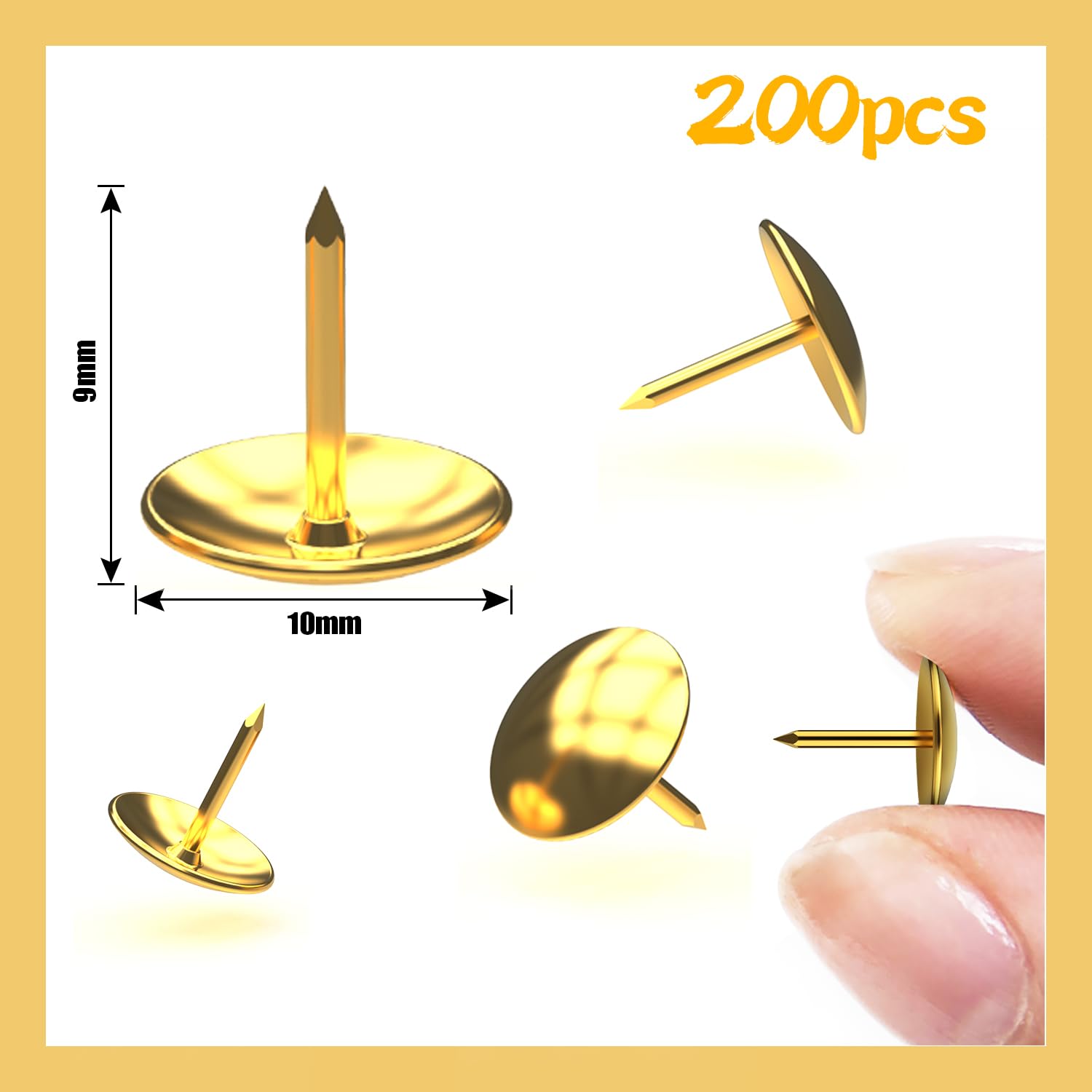 GOTOTOP Clou De Tapisserie D'ameublement Lot De 100 épingles à Dessin Décoratives Pour Meubles