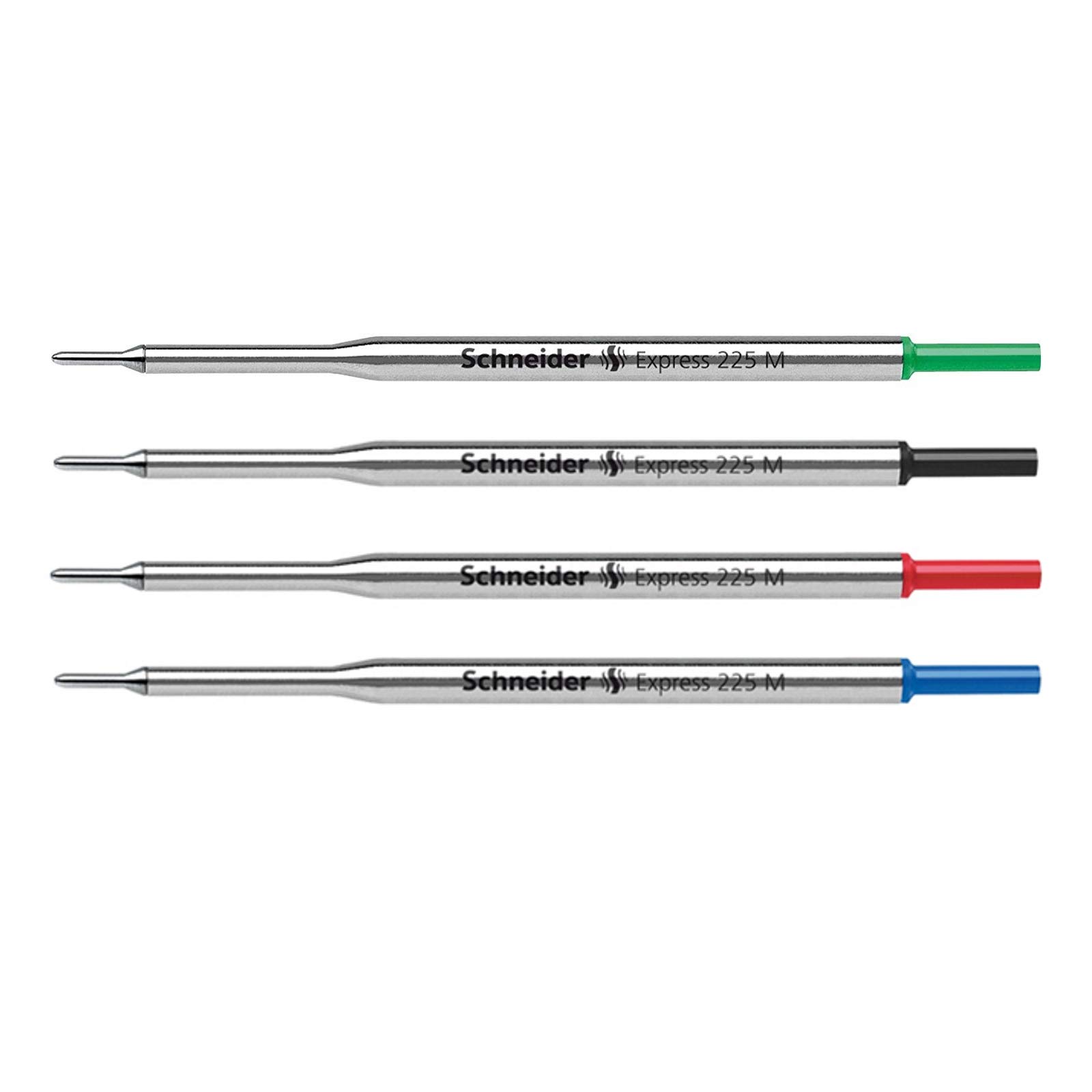 4 x Schneider Express 225 Refill Mixed Pack Contains Black - Blue- Red - Green Refills