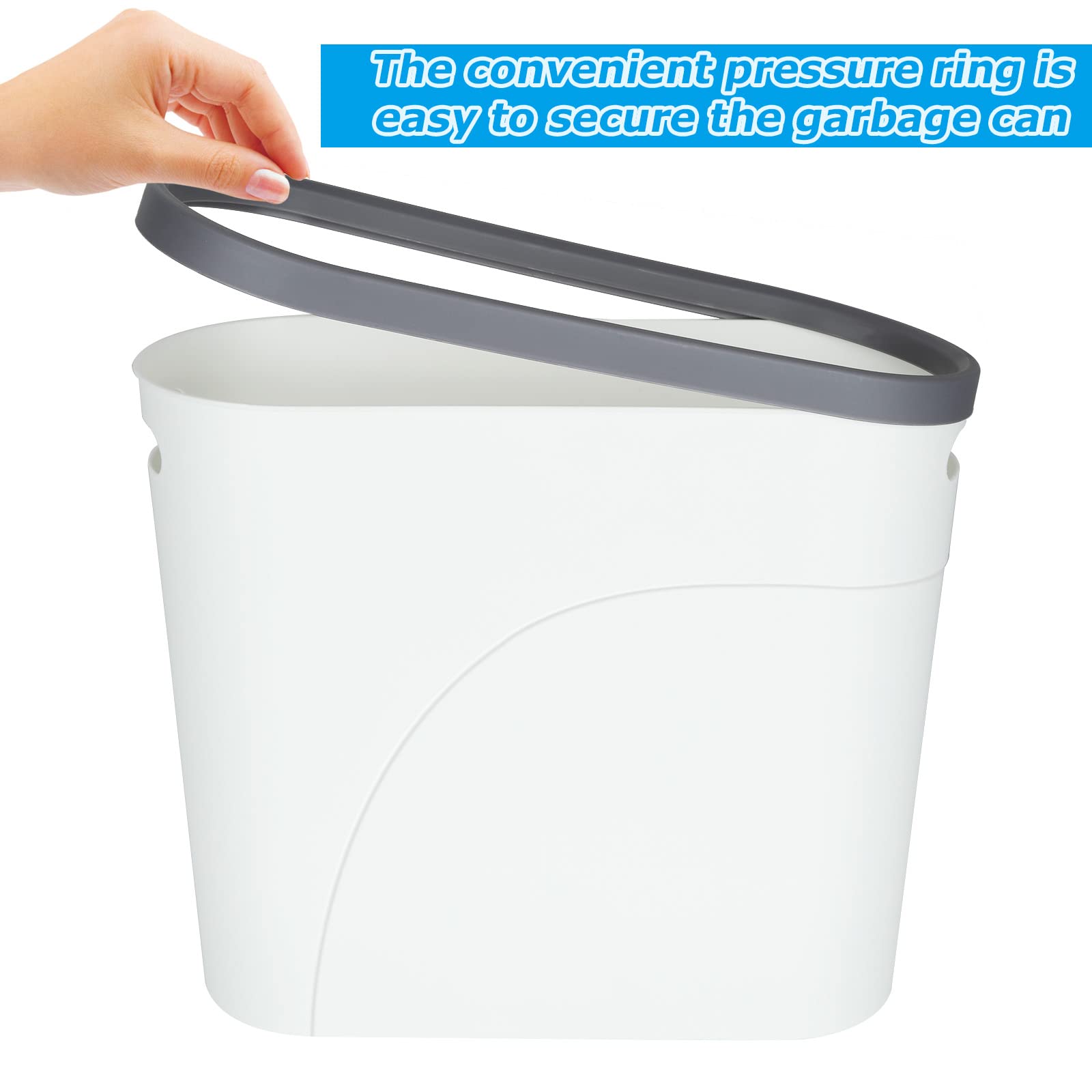 Snapklik.com : ZOFORTY 3 Pack Slim Plastic Trash Can Wastebasket 3 ...