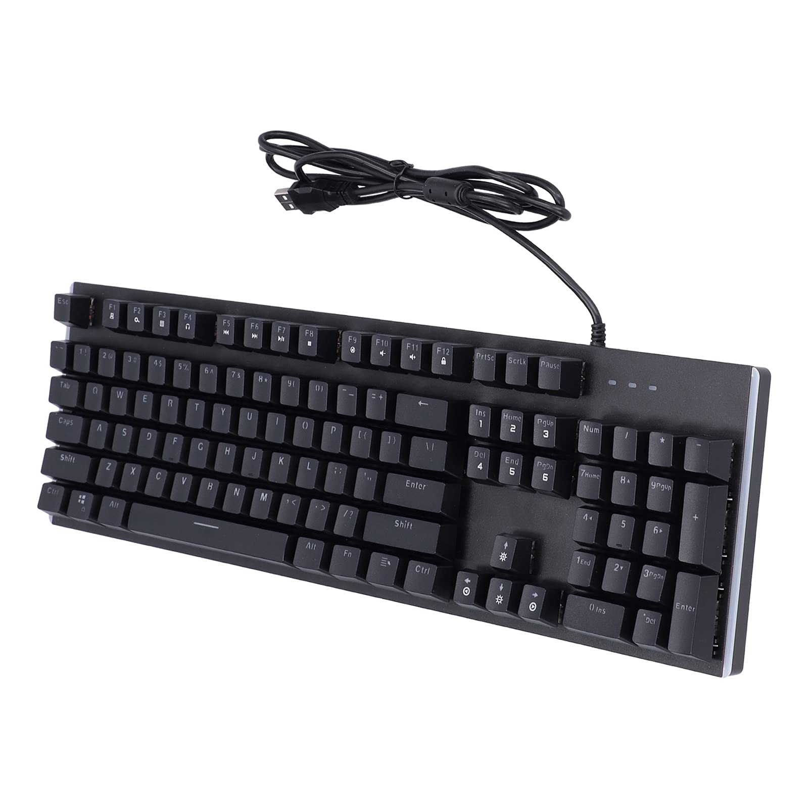 Zunate Klawiatura Mechaniczna, 104 Klawisze Przewodowa Mechaniczna Klawiatura do Gier do Laptopa do Gier PC, LC z osią optyczną, Ergonomiczne Nakładki Antypoślizgowe