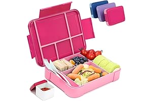 Bento Box: Adult Lunchable Containers, Leak-Proof Design with 6 Compartments, Perfect for...