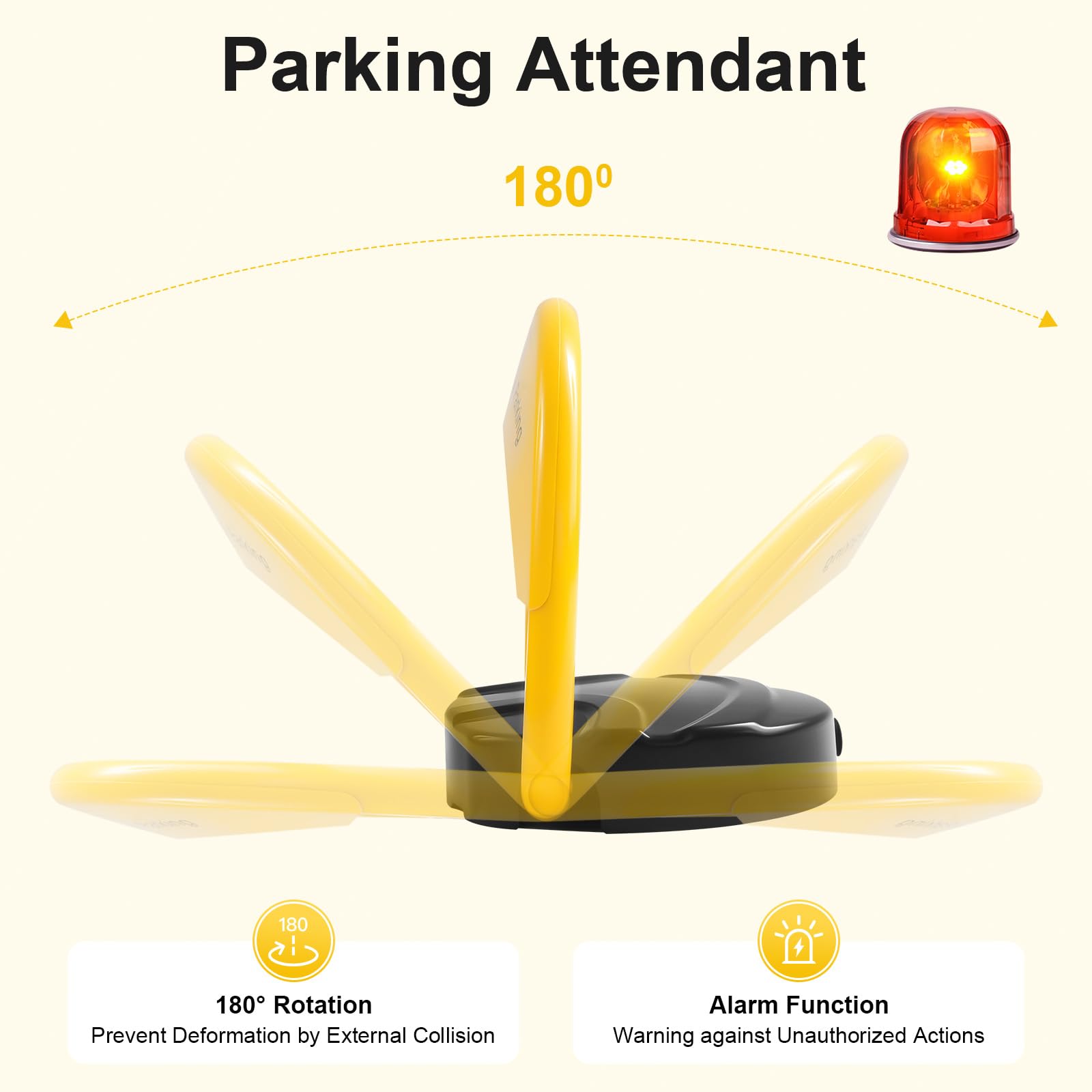 Składana blokada parkingowa z pilotem zdalnego sterowania, elektryczna blokada parkowania z funkcją alarmu, blokada parkingu, blokada parkingu, do prywatnego garażu, garażu hotelowego (45 x 40 cm)