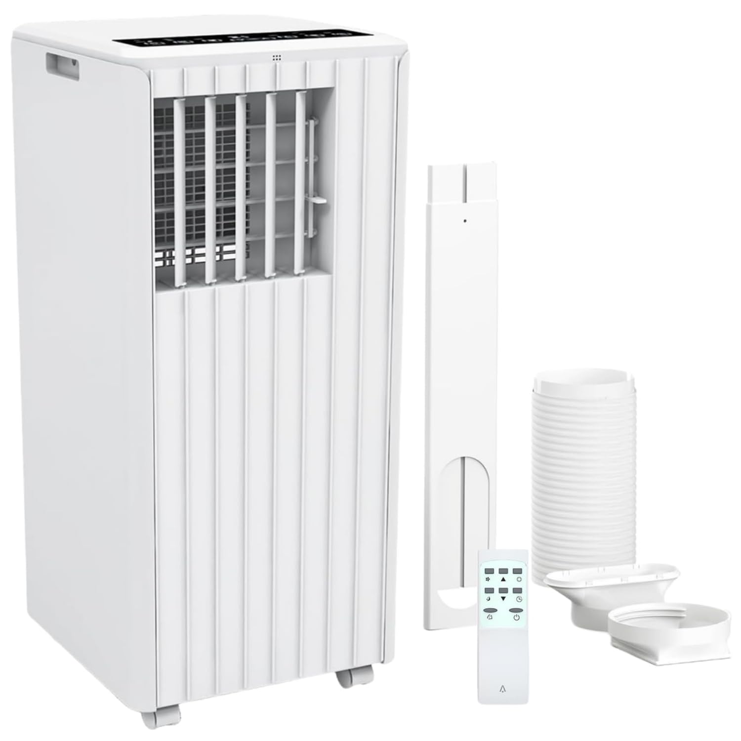 Garvee Climatiseur mobile 7000 BTU, 3 en 1, refroidissement, déshumidification, mode veille, 2,0 kW avec tuyau d'échappement, télécommande, temps de 24 h, pour pièces jusqu'à 18-25 m²