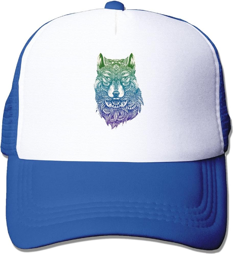 Wolf Head Mesh Hat Trucker Baseball Cap RoyalBlue Amazon.ca Clothing