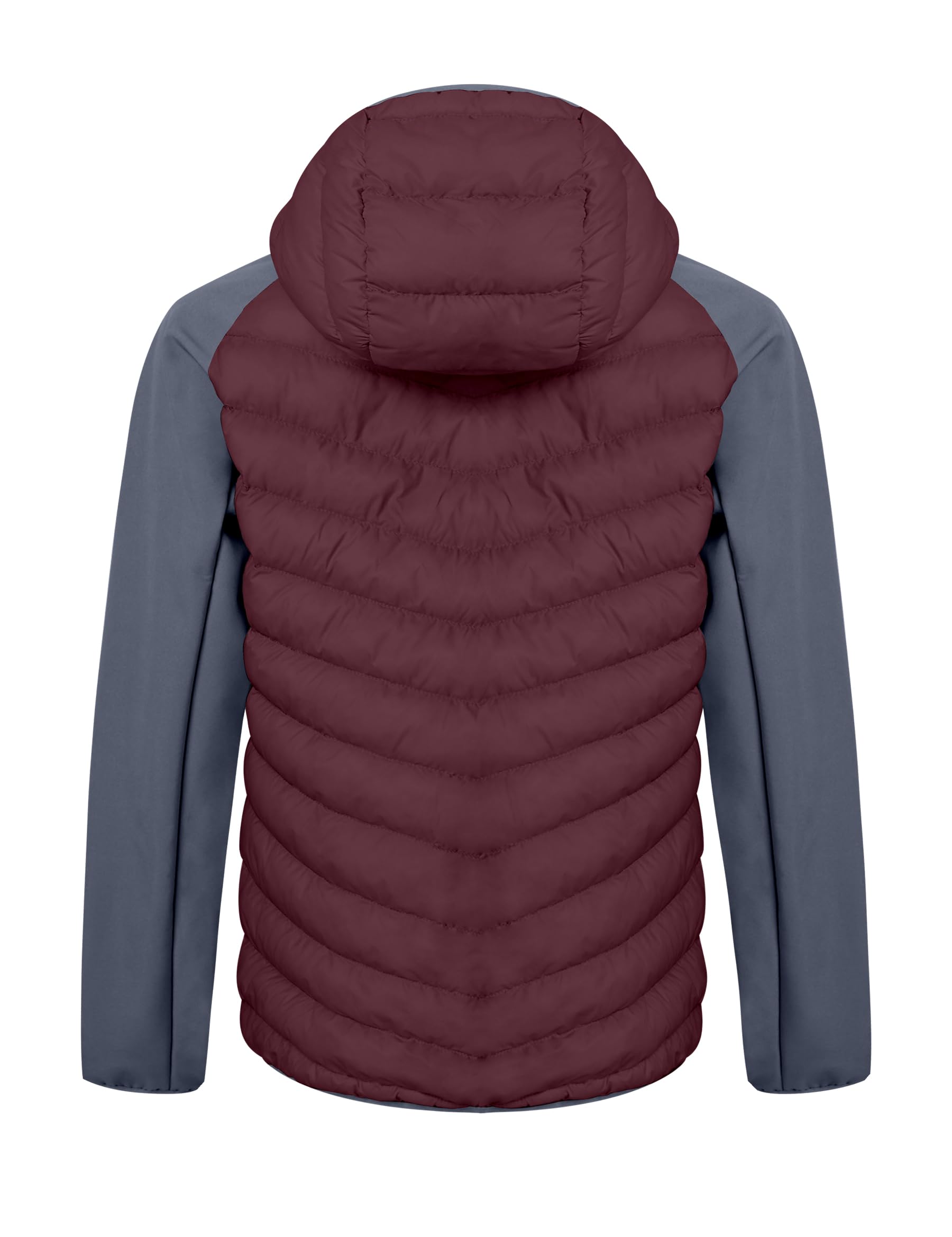 KUTOOK Chaqueta con capucha de plumón para hombre Apto para 5 ℃-15 ℃ con capucha Ropa de esquí Ligera Térmica Cortavientos Trekking Senderismo Esquí HJ5201