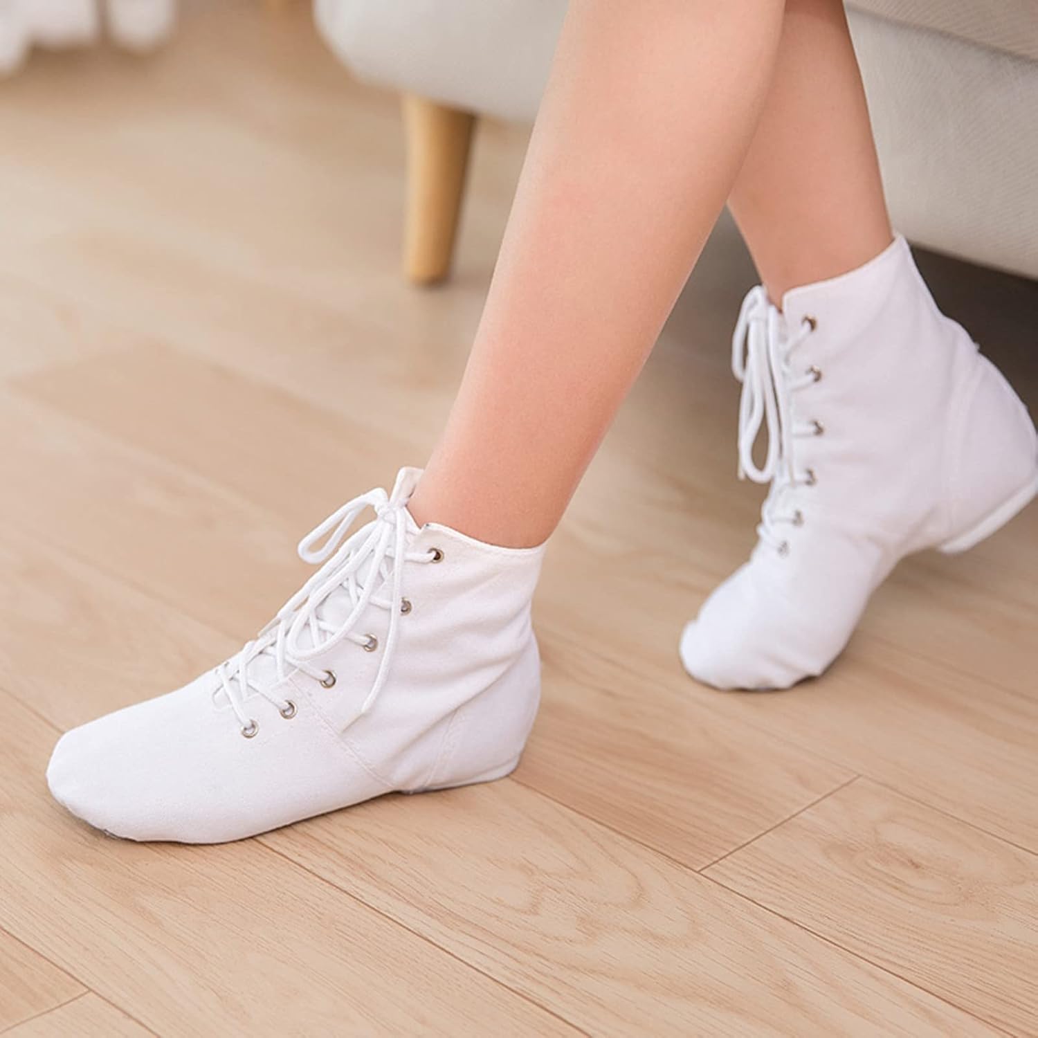 Teen Boys Girls Jazz Boots Lace Up Ballet Dance Shoes Youth Ballerina Practice Dance Boots Gym Workout Slippers - Image 4