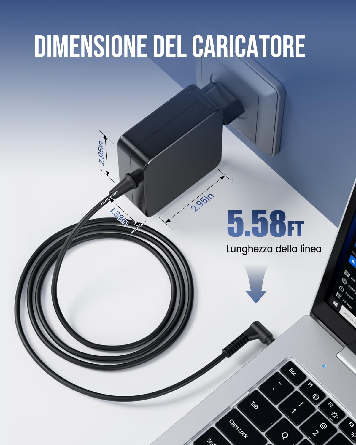 65W Alimentatore per Acer Swift 1 3 5 SF114-31 SF114-32 SF314-51 SF314