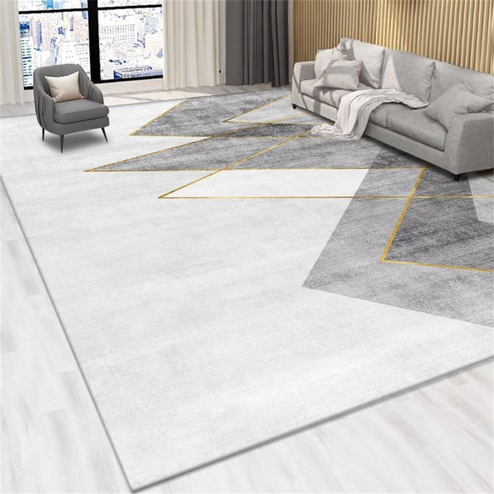 Tapis pour chambre fille et couloir gris à rayures 50x150
