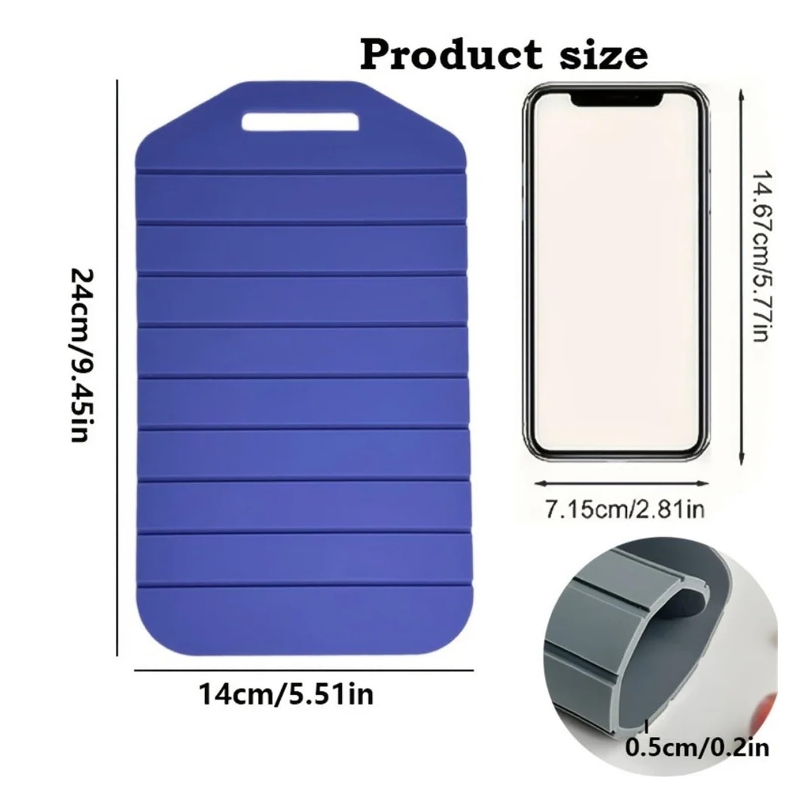 Tabla De Silicona Tabla de cortar de cocina plegable de doble cara, almohadilla for exteriores, versátil for el hogar, Camping, apartamento, mostrador(Black)