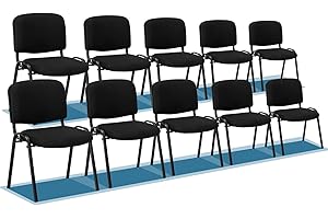 Sillas para iglesia cristiana VINGLI, sillas de malla negra