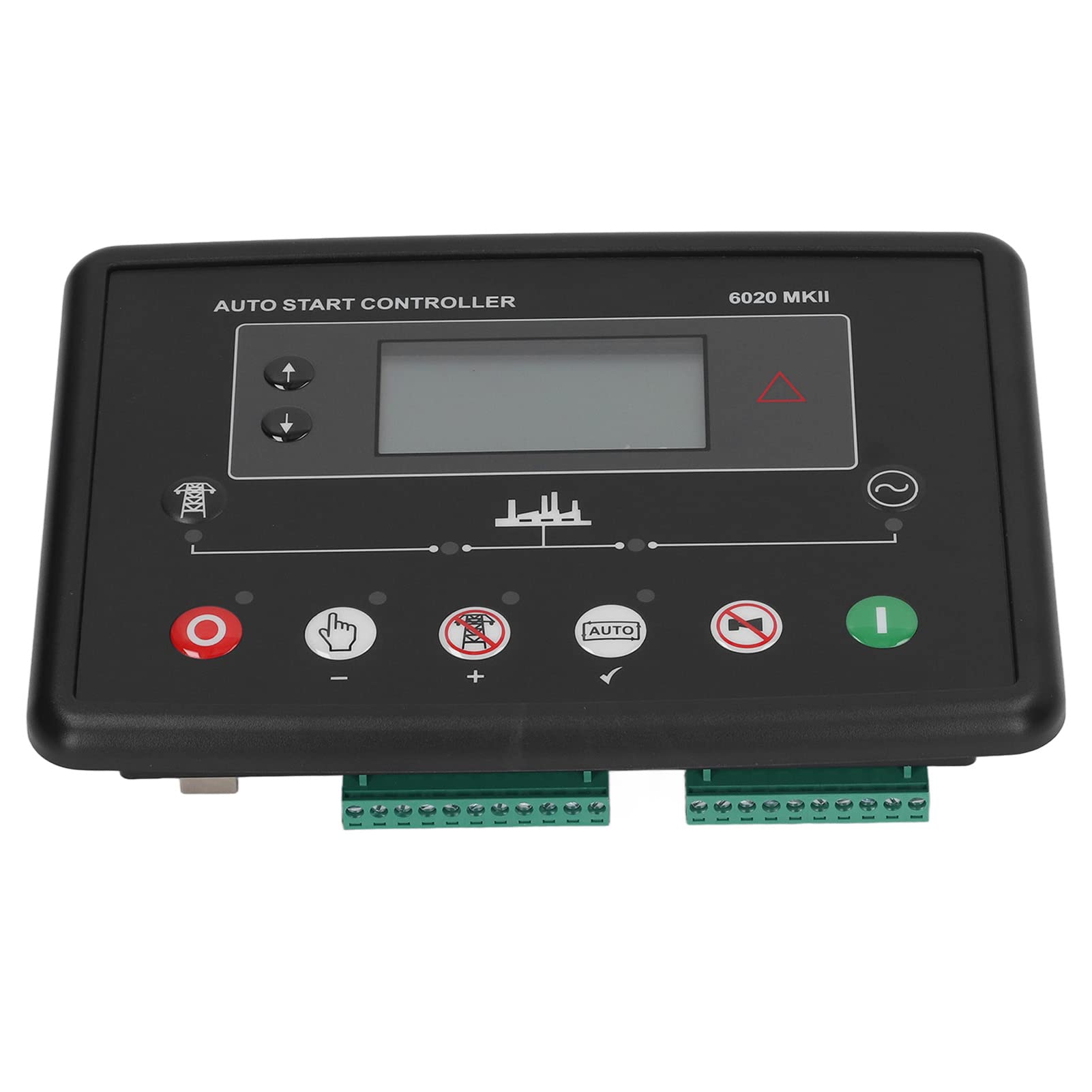 Contrôleur de Démarrage Automatique de Groupe électrogène, Module de Contrôle ABS avec écran LCD, Entrée DC 8 à 35 V et 600 V AC, Panneau de Démarrage à Distance pour la du Générateur et