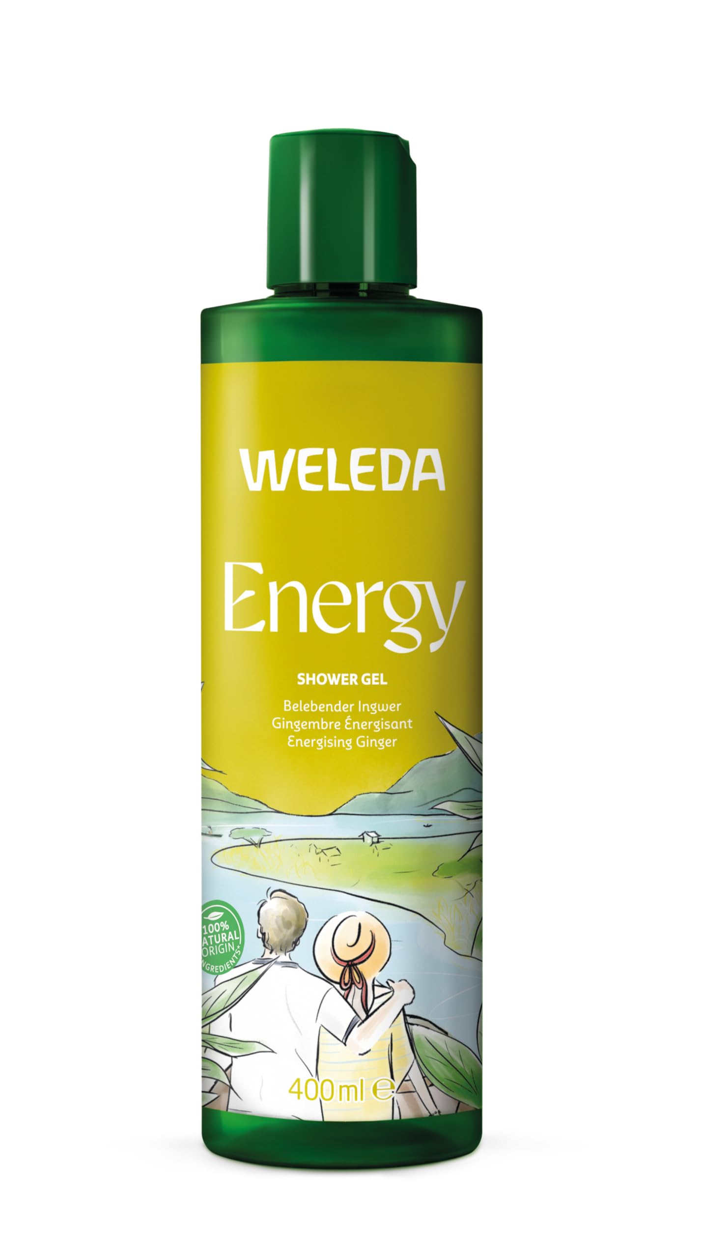 Weleda Energy Shower Gel with Ginger, Body wash with natural essential oils​, For Men & Women, Dermatologically tested, Vegan, 96% Recycled Packaging, 400ml