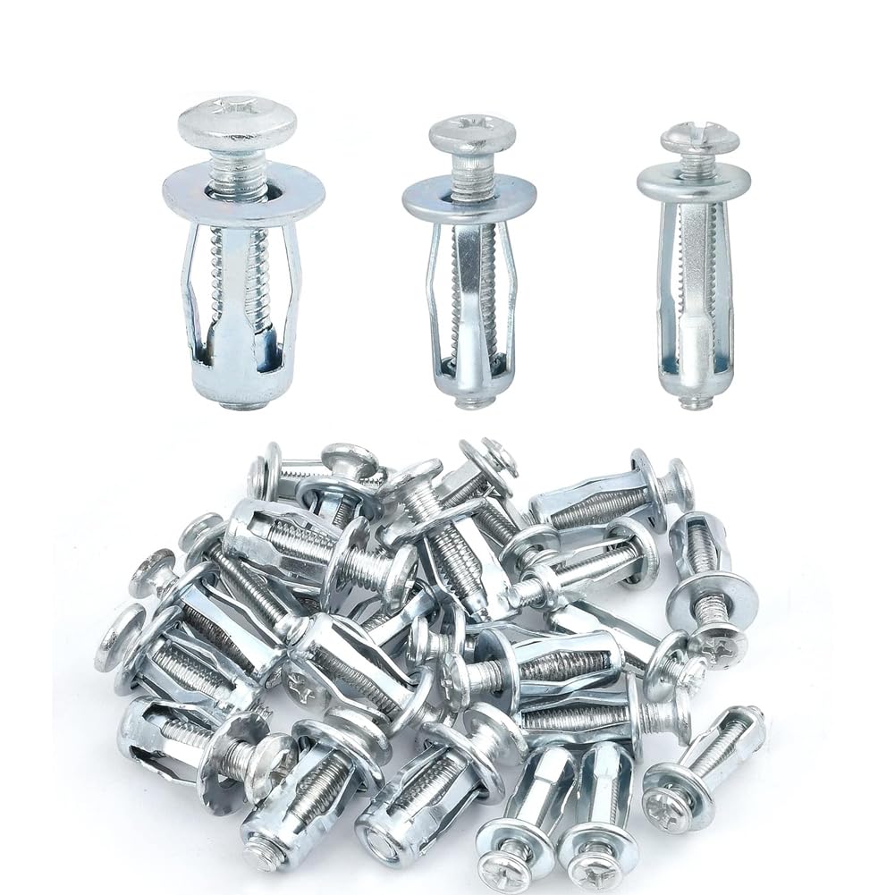 30 Pcs Expansion Screw Petal Nut, M4-20,M5-25,M6-25 Petal Shape