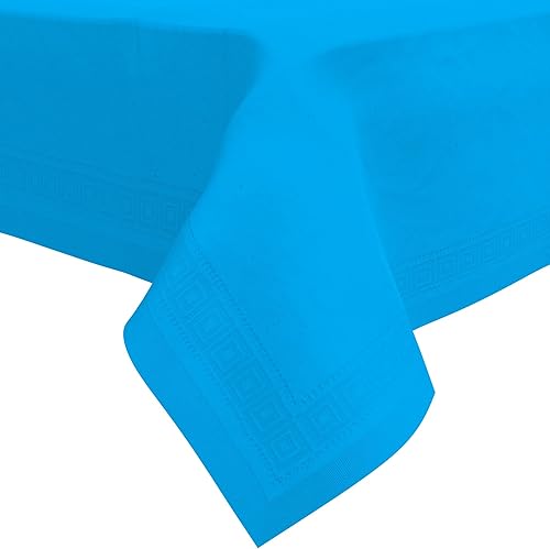 Miniatura 2 de Manteles de papel azul, 54 x 108 pies, paquete de 4 manteles de papel y plástico de alta calidad de 3 capas para fiestas, desechables