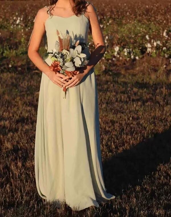 Chiffon Junior Bridesmaid Dresses 2025 Spaghetti Straps Bow A line Flower Girl Dress OE114