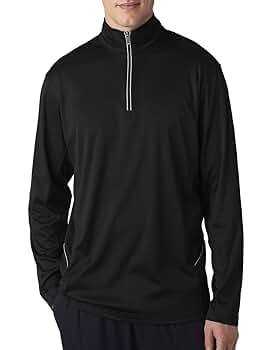 UltraClub Men's Cool & Dry Sport Quarter-Zip Pullover XS