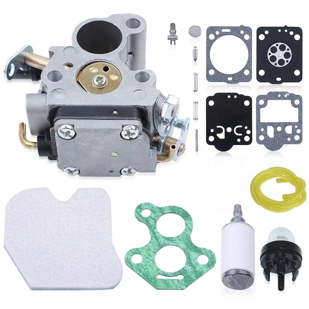 Kit de reparación de filtro de aire de carburador compatible con motosierra H 235 235E 236 240 240E con juego de juntas de carburador de línea de combustible 545072601 574719402