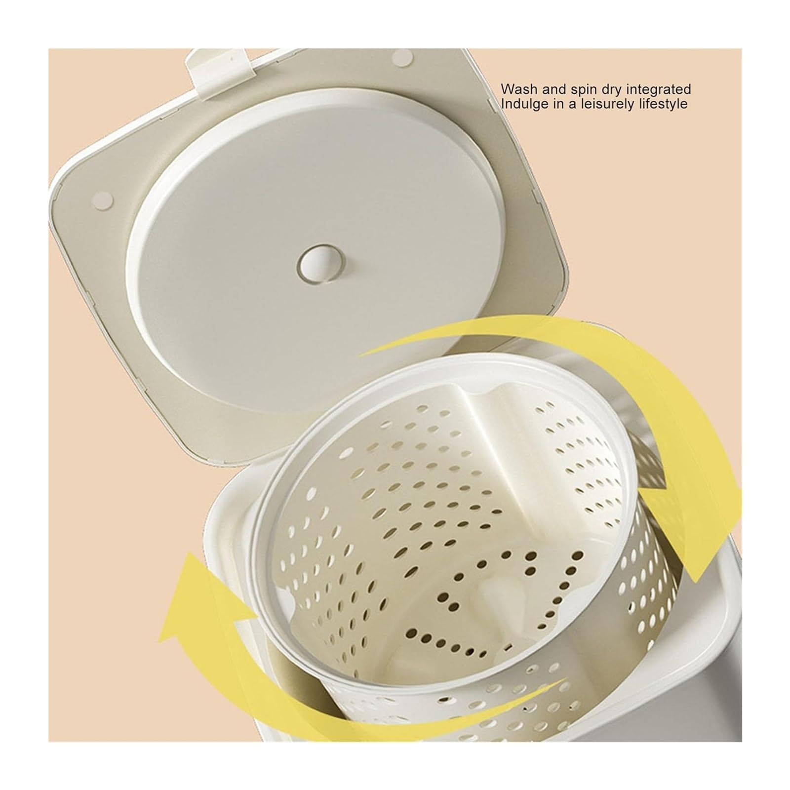 Lavatrice portatile, lavatrice automatica e asciugatrice a centrifuga, 7L lavatrice di piccola capacità ad alta capacità, pulizia in profondità, efficienza energetica e dell’acqua per la biancheria in