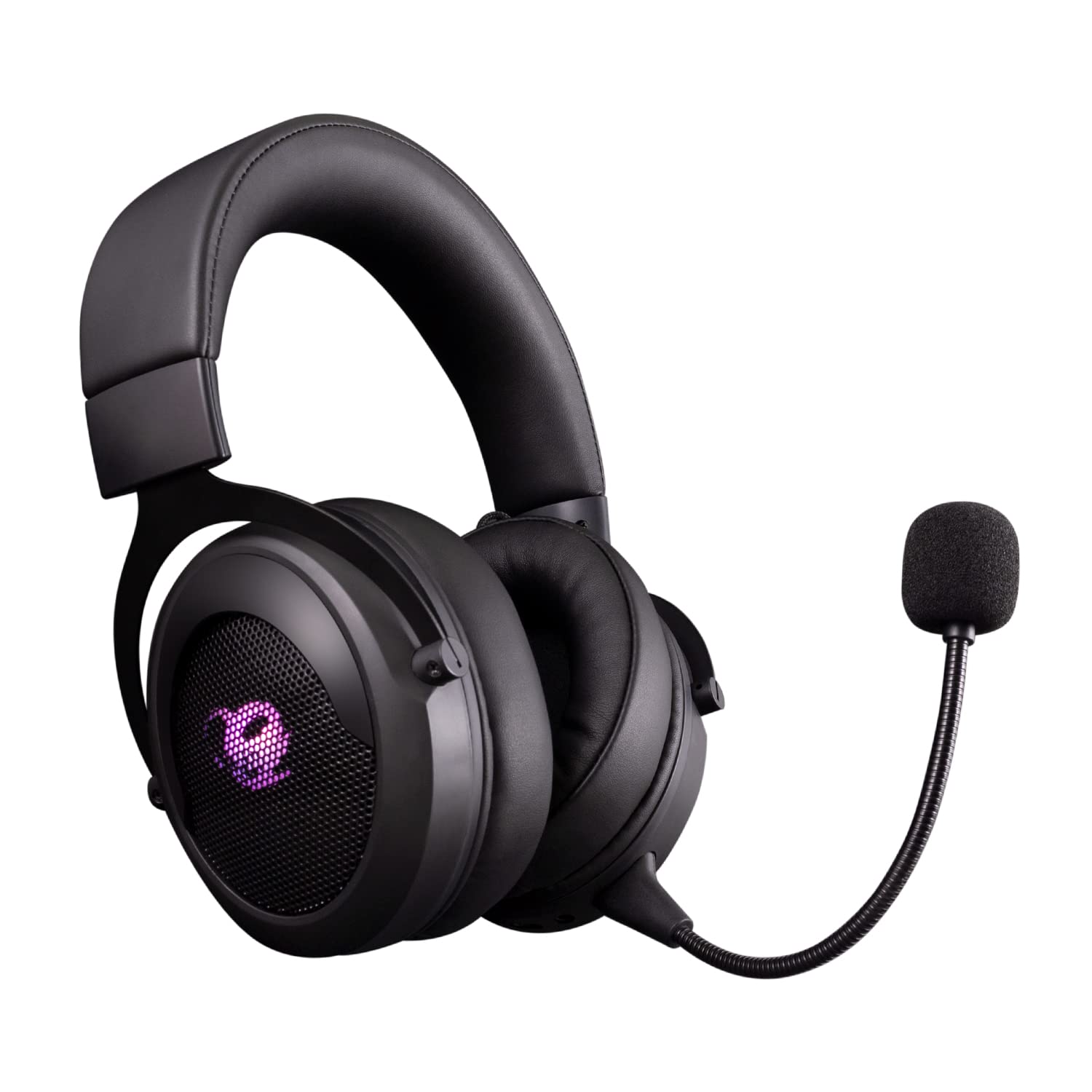 CoolBox DeepGaming Cascos Gaming Inalámbricos G01 Pro Auriculares para PS4, PS5, PC, MacOS, Nintendo Switch. Micrófono Extraíble, Autonomía hasta 12 Horas. Negro