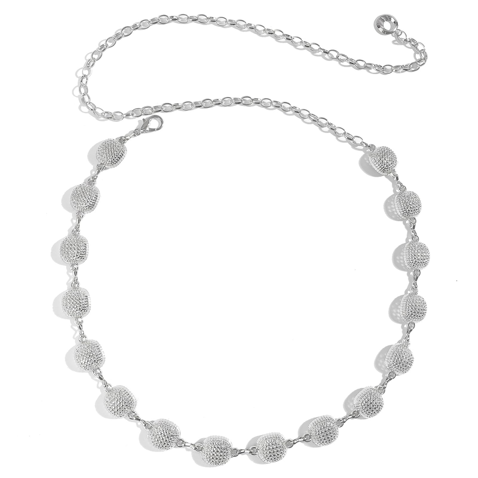 MICFENY Modern Modifiable Round Belt Chain Contemporary Metal Plan Comfortable Wear for Casual Instances