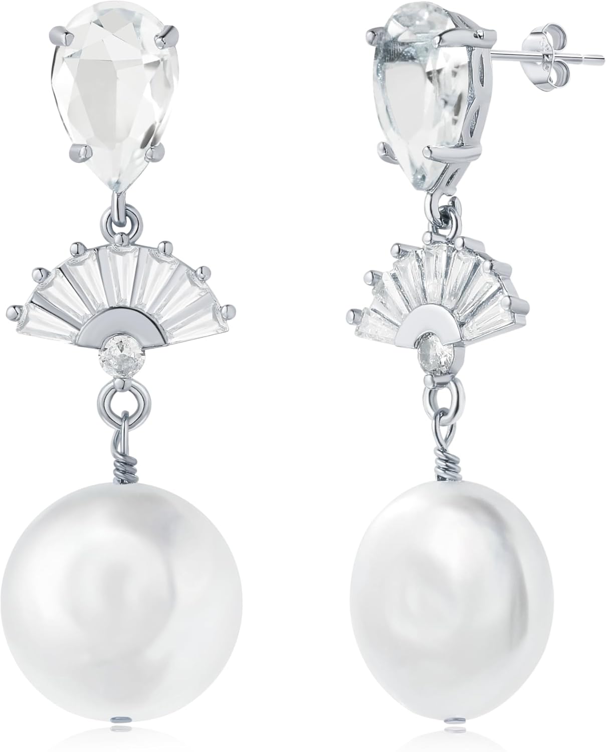 Elegant 1920s Art Deco Pearl Bridal Wedding Earrings Ghana Ubuy