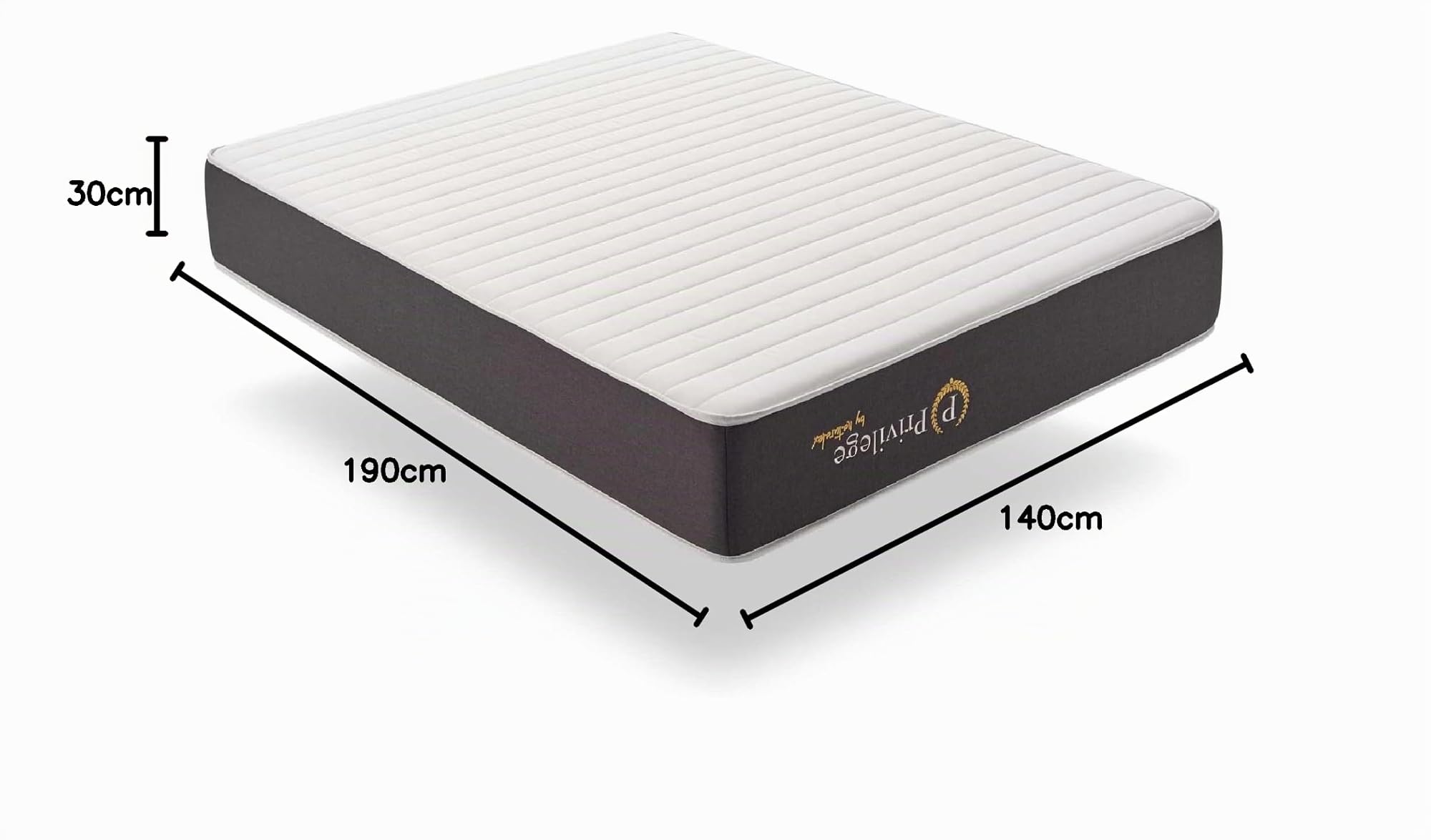 NATURALEX - Privilege - Matelas 140x190 Noyau Hybride - Épais 30 cm