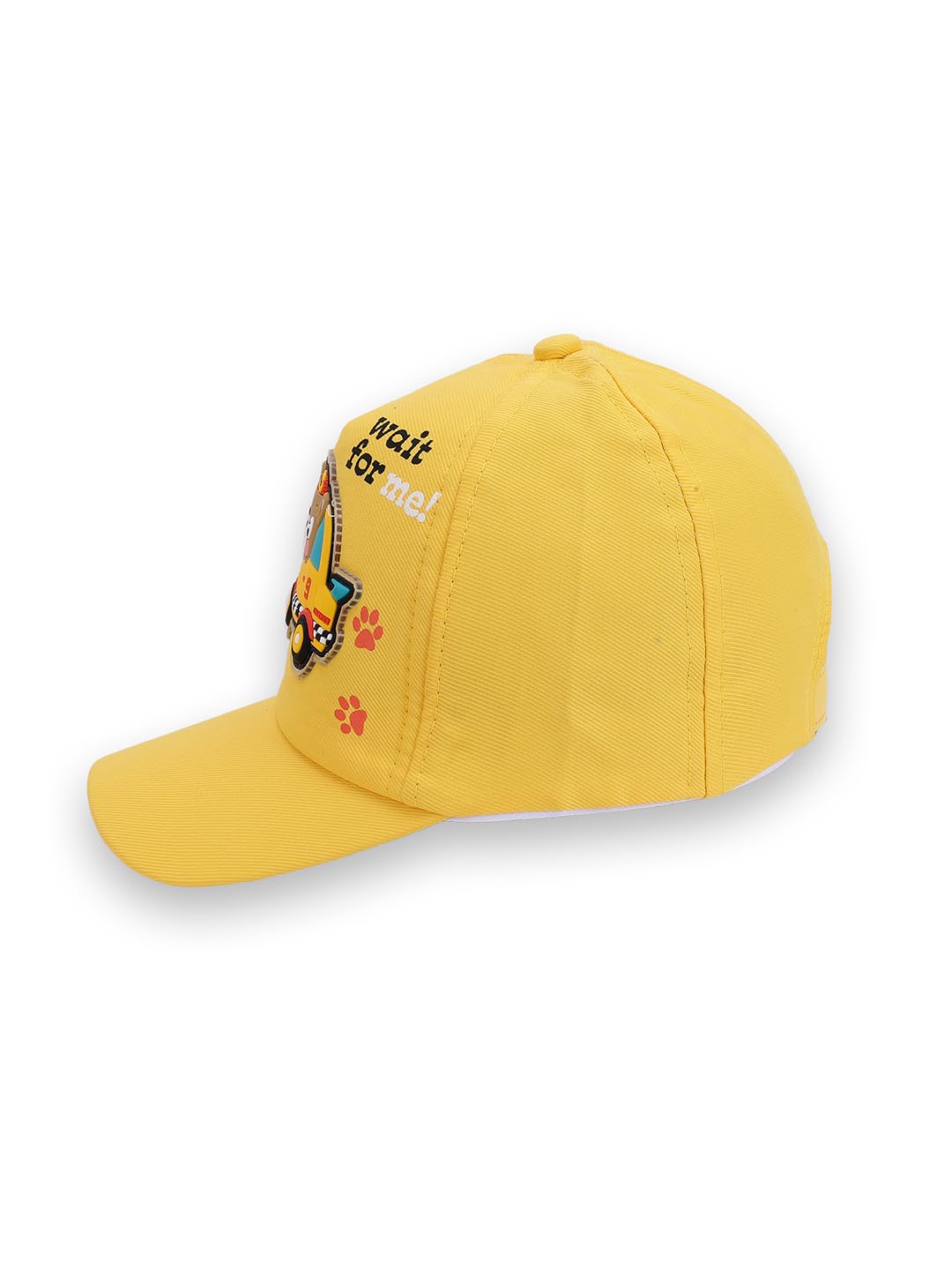 PASSION PETALS Summer Car Teddy Baseball Cap for Kids Boys and Girls 2-4Years-Yellow - Image 4 thumbnail