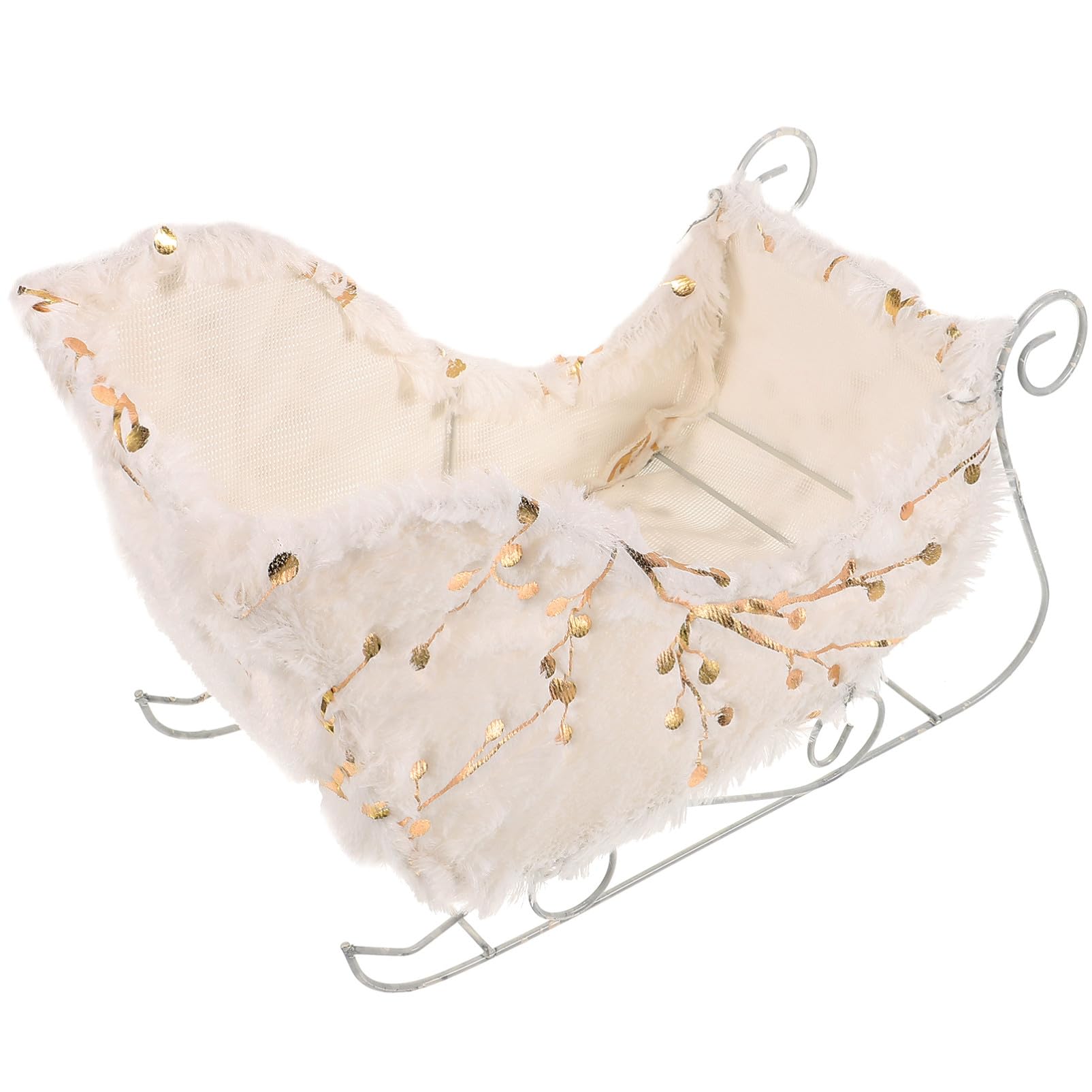 Trineo Decorativo Navideño Pequeño De Hierro Diseño Texturizado, Adorno Ligero para Decoración De Hogar Fiestas Navideñas, Accesorio Compacto para Escritorio y Ambiente Festivo