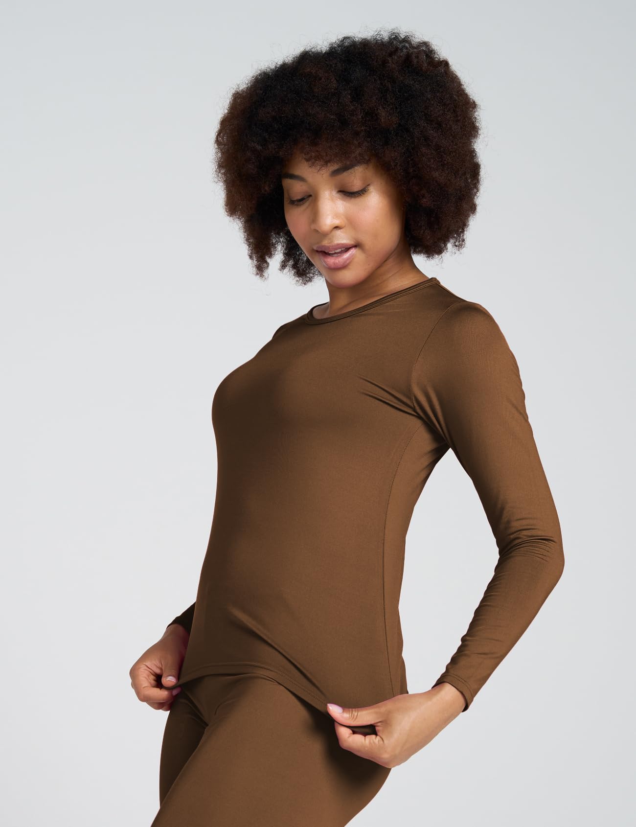 LAPASA Pacco da 2 o 1 Maglia Termica Donna Manica Lunga Fodera in Micro Pile - Pigiama Abbigliamento Intimo Canottiera Calda Elegante Elastica Traspirante Sportiva L15/L39/L42