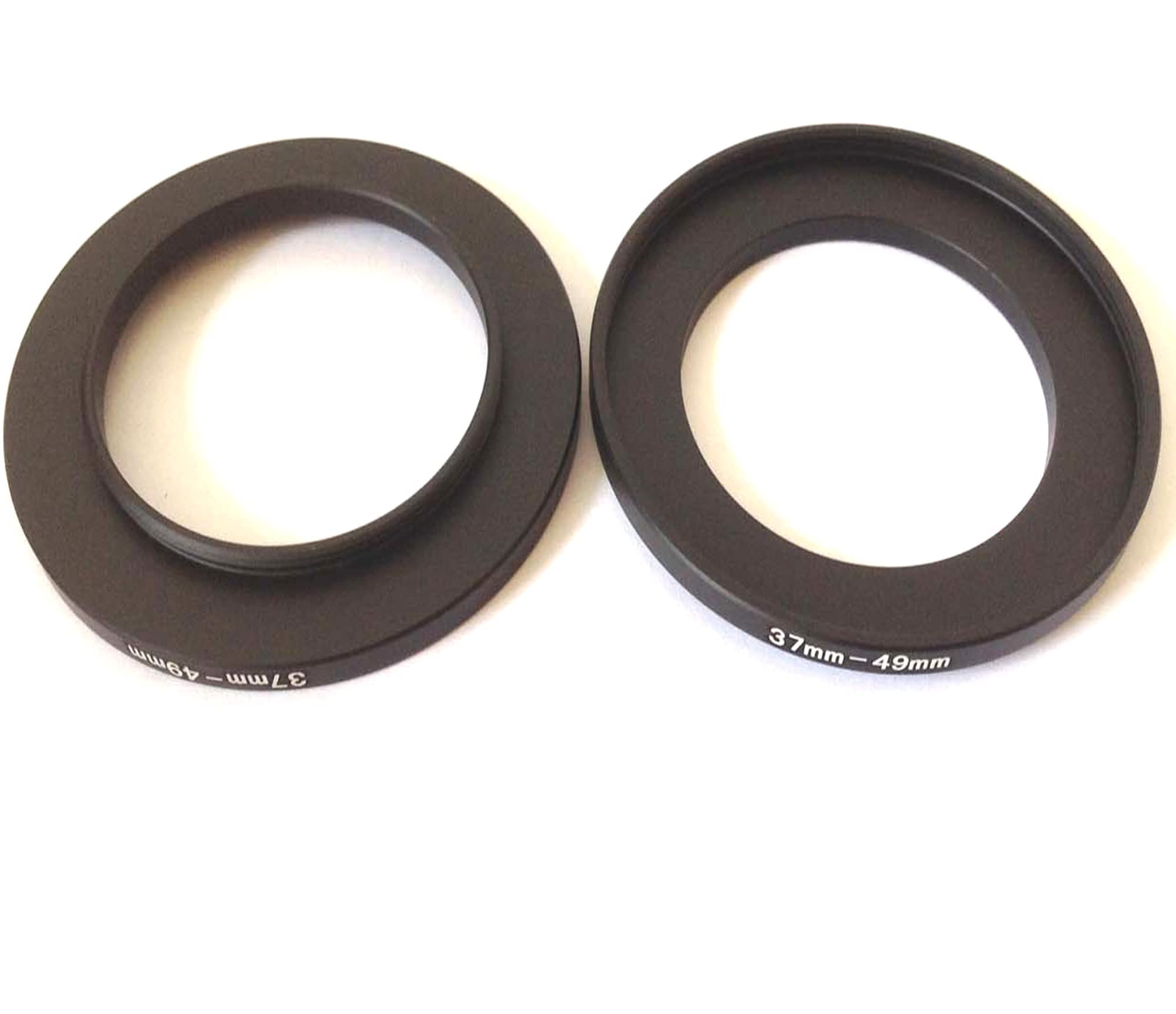2x Metal 37-49mm Step Up Rings D-SLR Video Camera Lens Connect Size 37mm To 49mm Filter Aperture Connecting Adapter Circle Screws Photo Picture View Fix-ed Connector Photograph Parts Accessories - Image 2