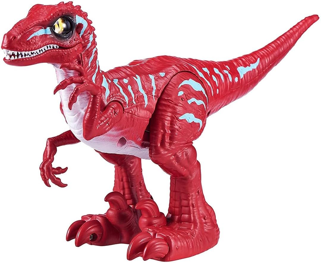 Robo Alive Rampaging Raptor (Red) by ZURU Dinosaur Toy with Realistic Dinosaur Movement That Bites and Chomps with Slime in Dino Egg, Robotic Pets for Boys and Kids (Red)