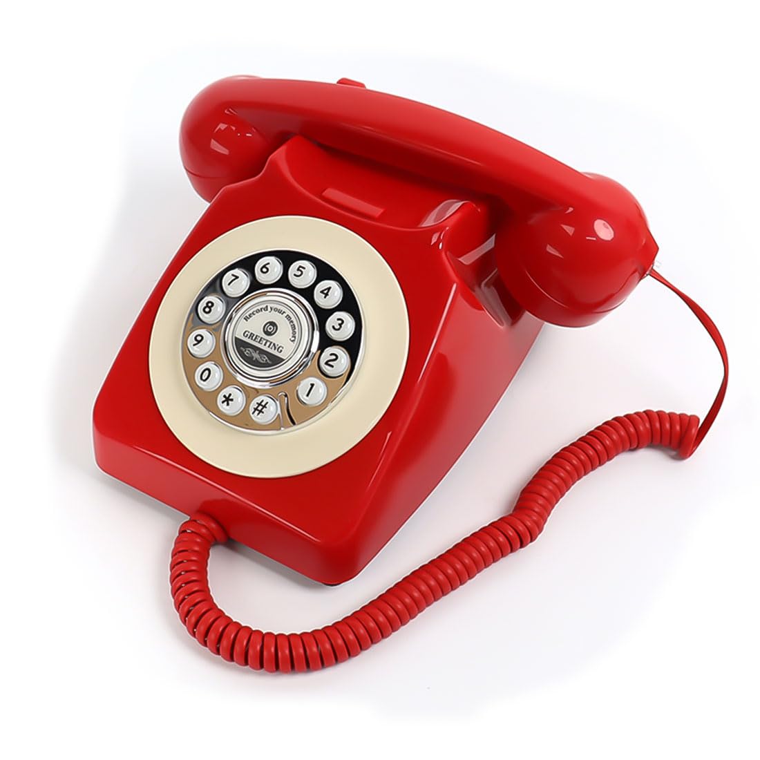 OURDEZHI Libro De Visitas De Audio para Boda, Grabar Mensaje De Audio Personalizado con Libro De Visitas, Libro De Visitas De Teléfono De Boda, Cumpleaños, Aniversarios (Rojo)