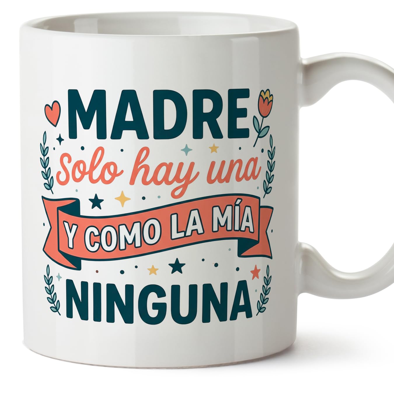 MUGFFINS Taza mamá con frase Para la mejor mamá del mundo en Español | regalo madre | 330 Ml 11 oz | Idea original para regalar | progenitores v3 — view 69