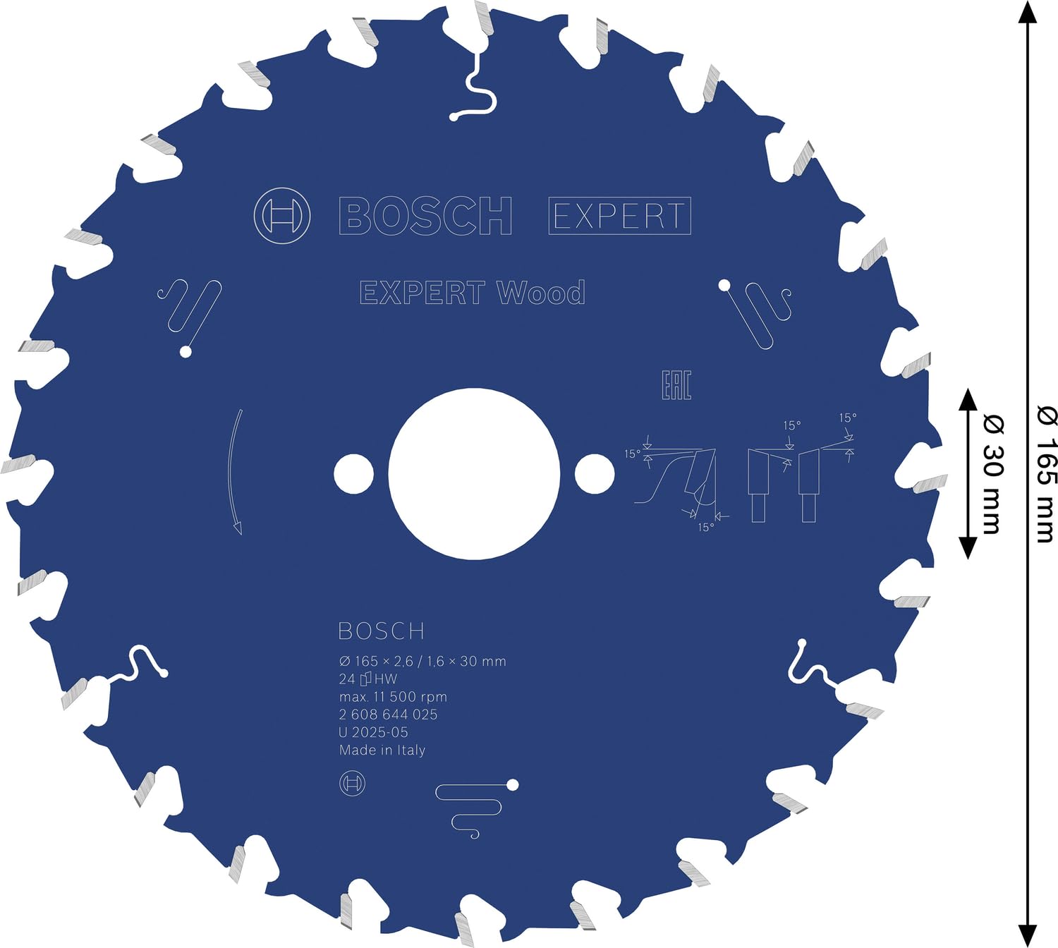Bosch 1x Lame de scie circulaire filaire EXPERT Wood