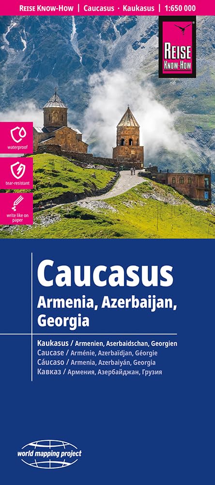 Reise Know-How Landkarte Kaukasus | Caucasus (1:650.000): reiß- und wasserfest (world mapping project)
