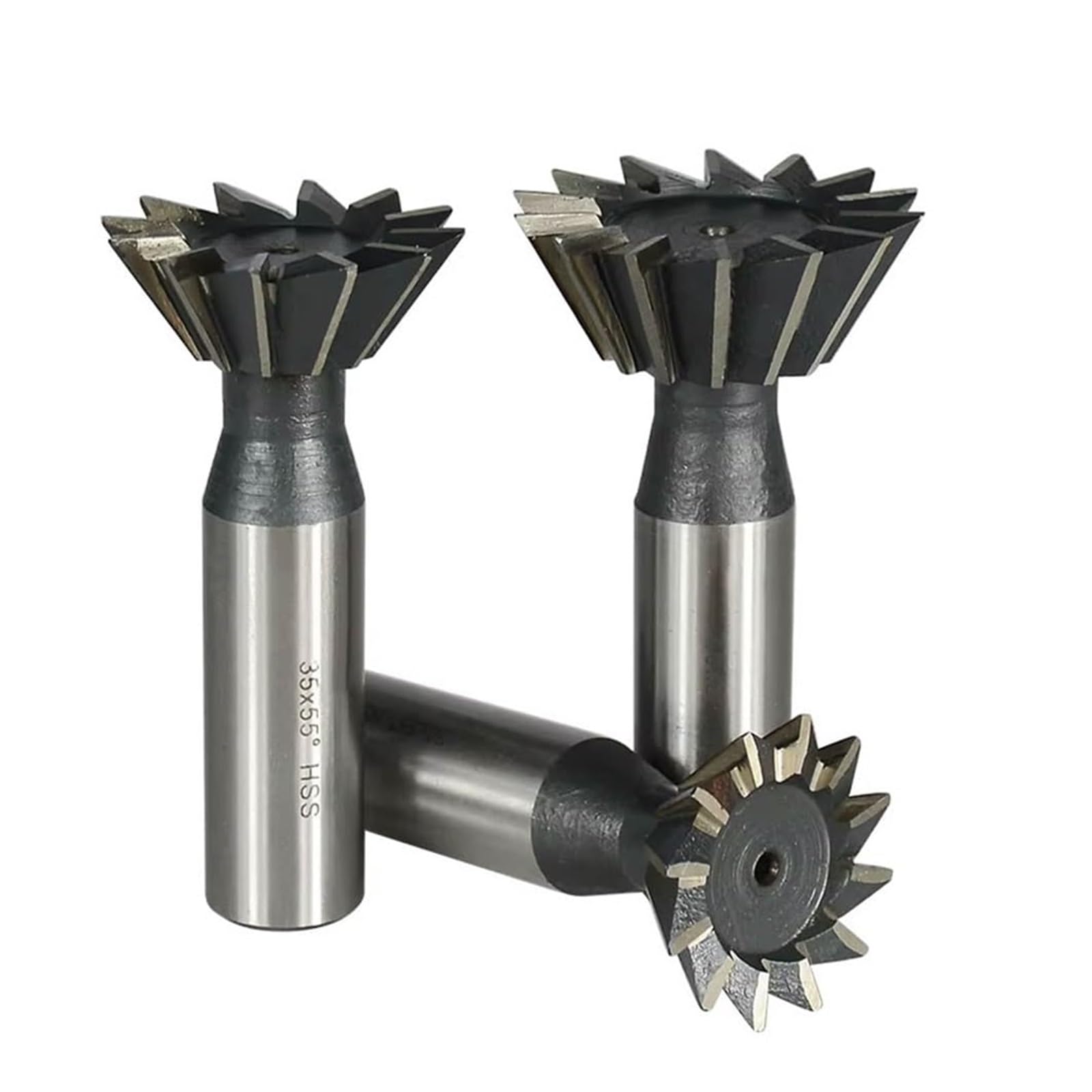Frez do jaskółczego ogona do maszyny do metalu, frez trzpieniowy HSS z prostym chwytem, ​​frez CNC 45 55 60 stopni 1 szt.(32mmx45)