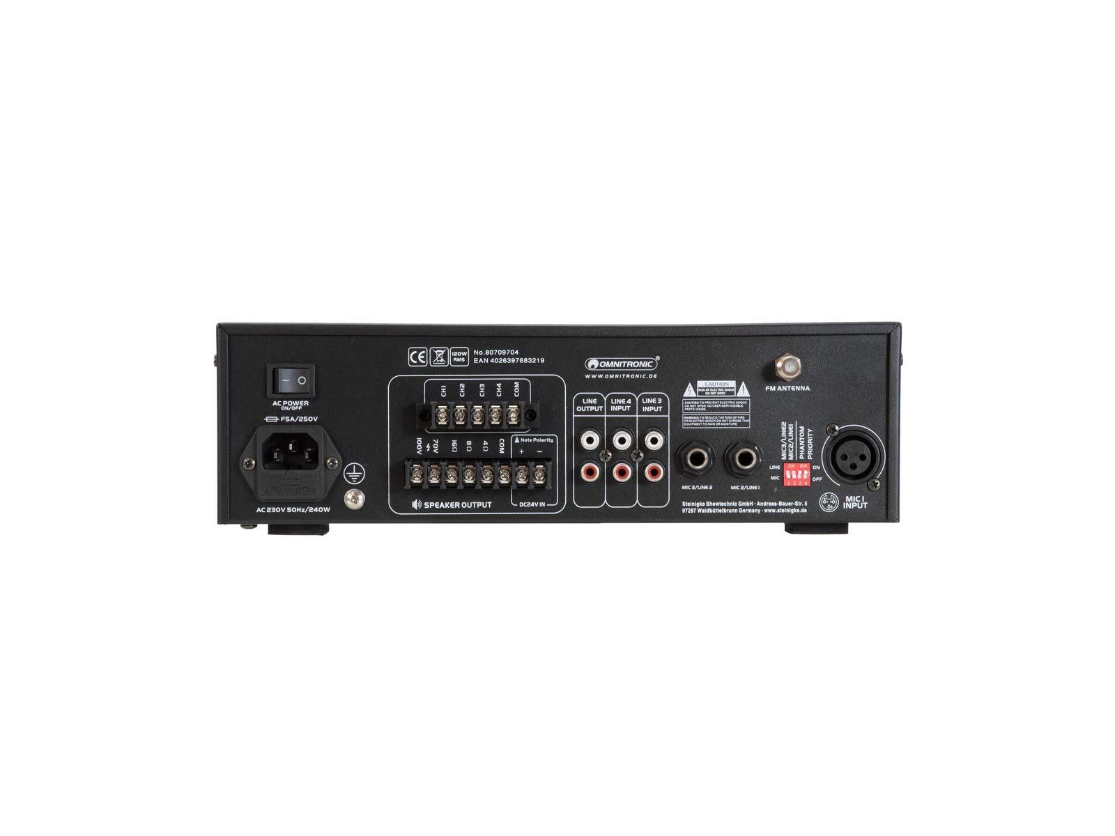 OMNITRONIC CPZ-120P PA Mixer Amplifiatore Mixing Amplifier