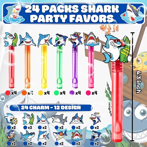 Baguettes à bulles requin et jouets de piñata enfants - 2