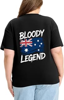 Australian Flag Aussie Bloody Legends Plus Size Tops for Women Girls Mom Gift