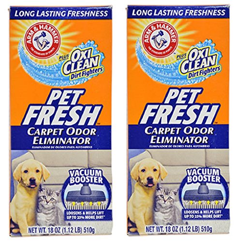Arm & Hammer Pet Fresh Carpet Odor Eliminator Plus Oxi Clean Dirt Fighters, 18 oz,(PACK OF 2)