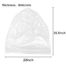 10 Gallon 100 Counts Trash Bags Garbage Bags by Teivio, Bathroom Trash Can Bin Liners, Plastic Bags for home office kitchen, Clear