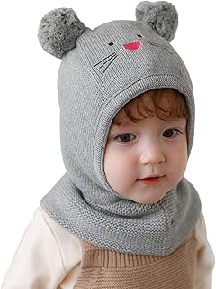 Magracy Baby,Clothing,Baby Girls 0-24m,Accessories,Hats & Caps Magracy Baby Toddler Kids Winter Warm Hood Hat Fleece Lined Knit Hat Scarves with Ears
