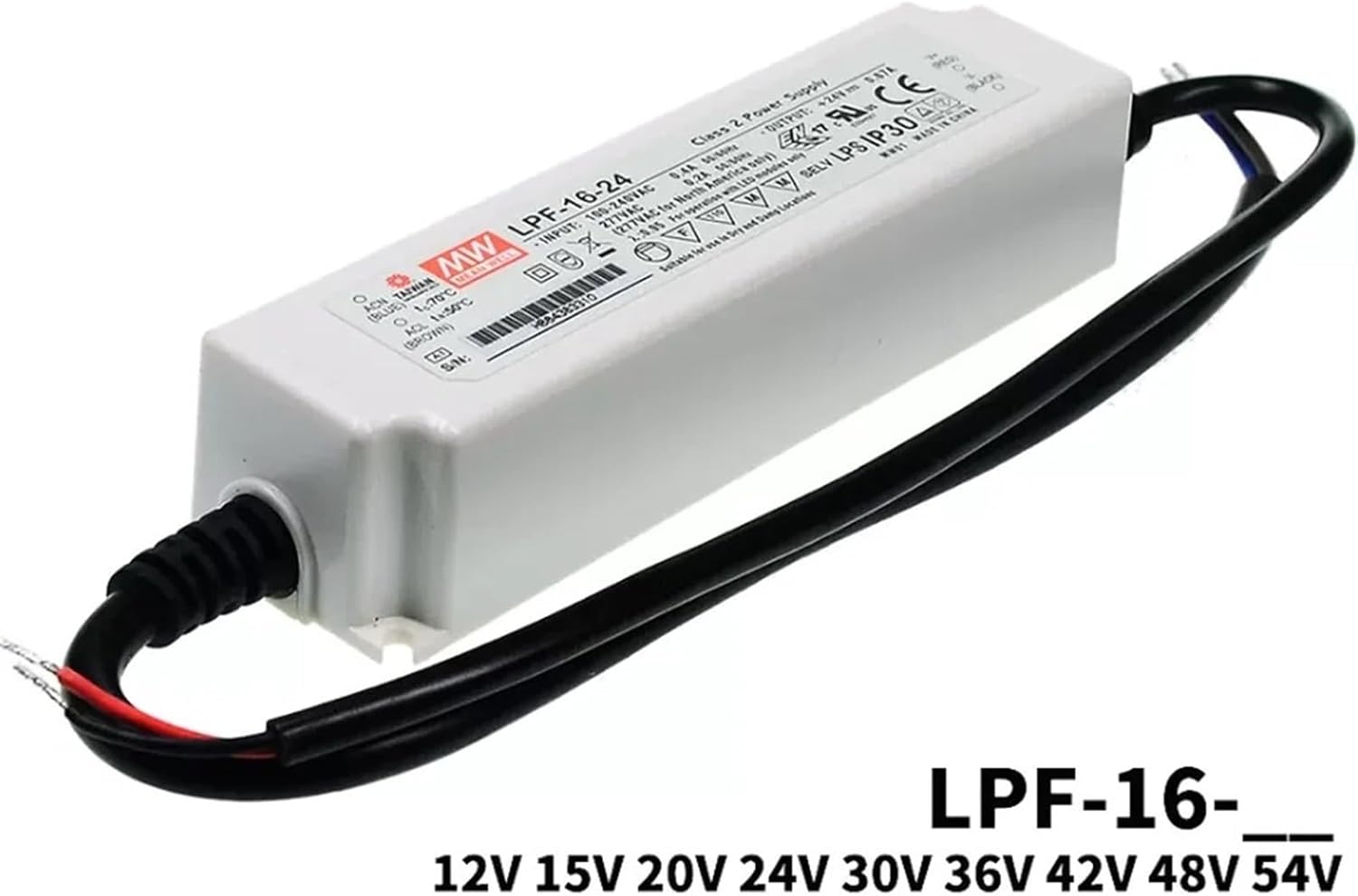 LED Waterproof Power Supply LPF-16 16W 24V30V36V PFC Plastic case for Lighting and so on(LPF-16-30V)