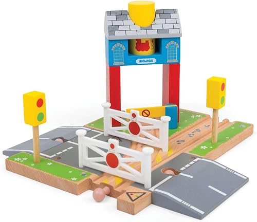 Miniatura 3 de Bigjigs Rail Túnel de caja de señales, accesorios de tren de madera, túneles para trenes y juegos de ferrocarriles, juguetes clásicos para niños,