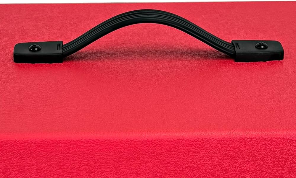 Seismic Audio - 12" Guitar Speaker Cabinet Empty - 7 Ply Birch - 1x12 Speakerless Cab - Red Tolex - Black Cloth Grill - Front or Rear Loading Options